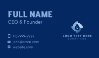 Water Droplet Lettermark Business Card