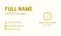 Golden Boutique Lettermark Business Card