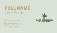 Cartoon Cannabis Leaf  Business Card