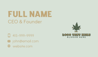 Cartoon Cannabis Leaf  Business Card Design