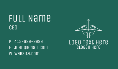 Simple Flying Airplane Business Card Image Preview