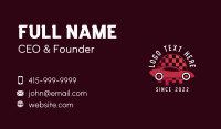 Sports Car Checkered Flag Business Card