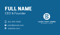 Blue Tech Letter C Business Card