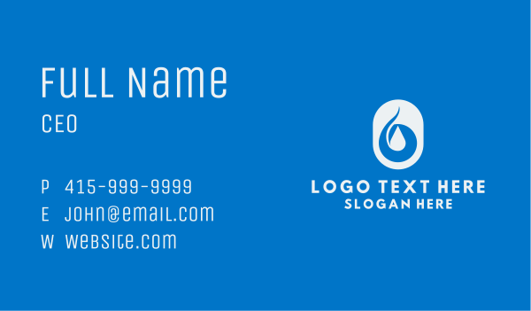 Simple Water Droplet Business Card Design Image Preview