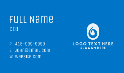 Simple Water Droplet Business Card Image Preview