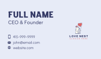 Love Balloon Polar Bear Business Card Image Preview