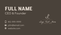 Elegant Cursive Calligraphy Business Card Design