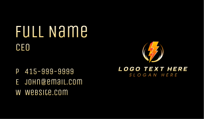 Electric Power Voltage Business Card