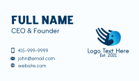 Blue Hand Bird  Business Card