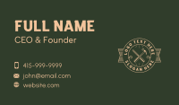 Woodworking Carpentry Tools Business Card Design