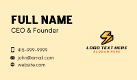 Pixel Lightning Bolt Business Card Design