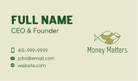 Green Minimalist Fish Hills Business Card