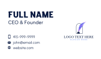 Plume Business Card example 2