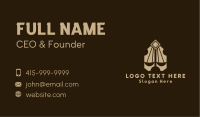 Brown Justice Scale Business Card