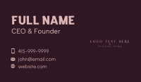 Modern Luxury Lifestyle Business Card