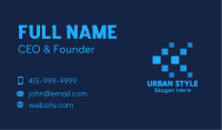 Blue Digital Tech Pixels Business Card