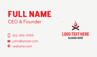 Flame Letter X Business Card Design