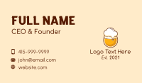 Round Beer Glass Business Card Design