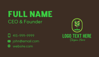 Green Organic Plant Business Card