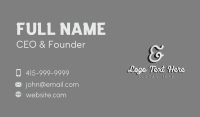 Cursive Generic Letter E Business Card