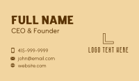 Minimalist Generic Lettermark Business Card