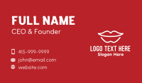 Minimalist Lip Outline Business Card Design