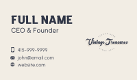 Vintage Script  Wordmark Business Card Image Preview