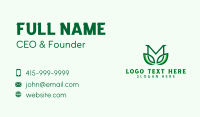 Organic Herbal Nature Letter M Business Card Design