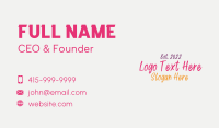 Colorful Handwritten Wordmark Business Card Design