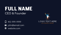 Human Lightning Bolt Business Card