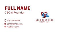 Dumbbell Gym Shield  Business Card