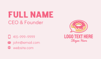Strawberry Donut Chat Business Card Design