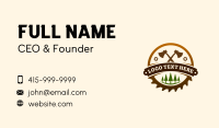 Axe Lumber Carpentry Badge Business Card