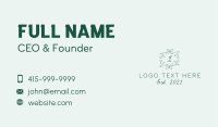 Organic Beauty Letter Business Card