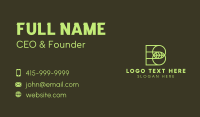 Green Leaf Letter B Business Card Design