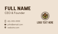 Coffee Bean Leaf Business Card