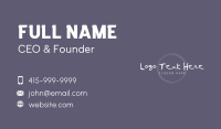 Street Business Card example 1