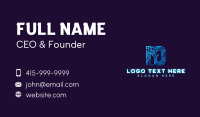 Digital Technology Circuit Business Card Design