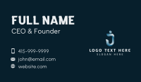 Generic Gradient Letter J Business Card Image Preview