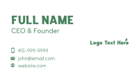 Generic Environmental Wordmark Business Card