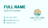 Tropical Summer Beach Business Card Design