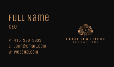 High End Hotel Shield Business Card