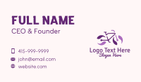 Purple Bicycle Marble Business Card Design