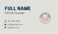 Minimalist Vintage Roofing Business Card Design