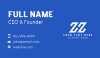 Online Gaming Letter ZHZ Business Card Design