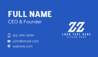 Online Gaming Letter ZHZ Business Card