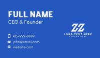 Online Gaming Letter ZHZ Business Card