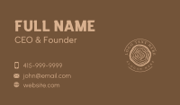 Classic Woodcut Circle Business Card Design