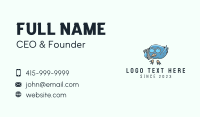 Blue Bird Call Mascot Business Card Design