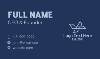 Blue Aviation Plane Business Card